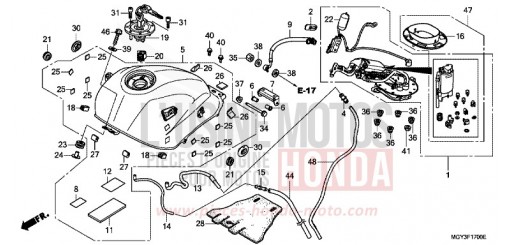 FUEL TANK/FUEL PUMP VFR800XD de 2013
